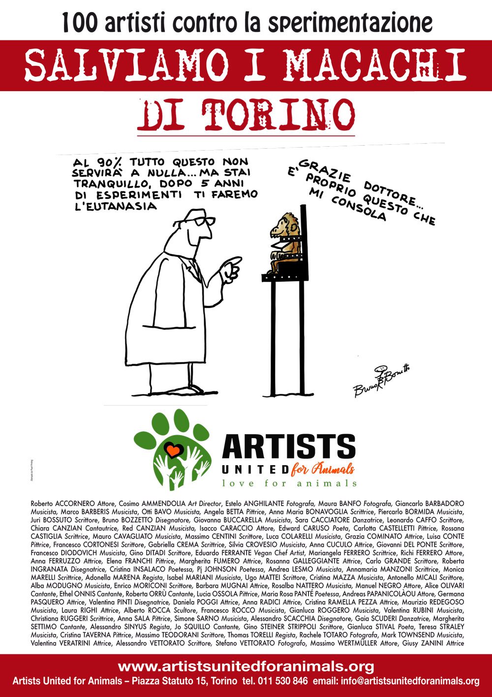 ARTISTS UNITED FOR ANIMALS - SALVIAMO I MACACHI DI TORINO